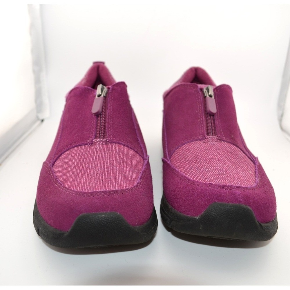 Lands' End Women's‎ Purple Slip On Casual Comfort Shoes Size 9B Suede & Textile